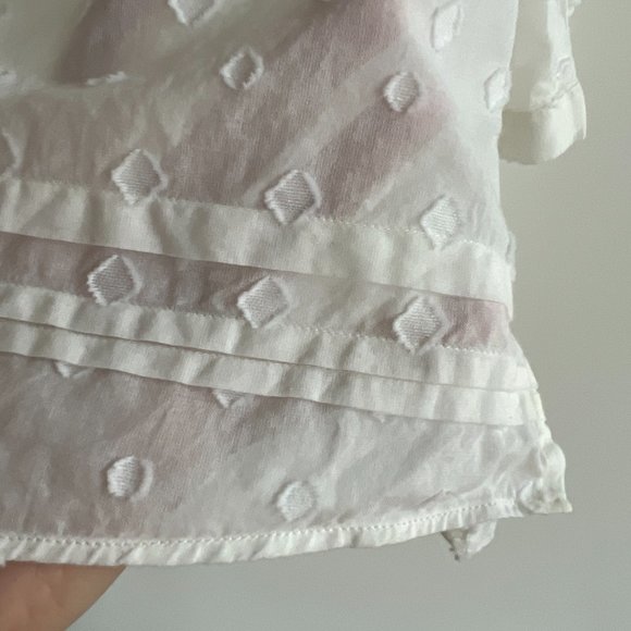 Band of Outsiders, cotton voile popover w/kimono sleeves, off white, size 2/S/M - Picture 9 of 9